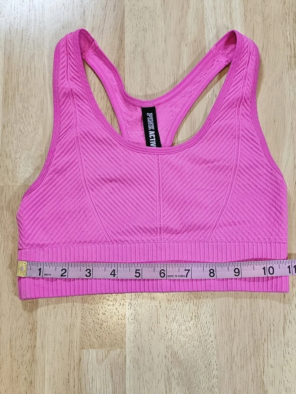 PINK Victoria's Secret Ribbed Racerback Sports Bra Size XS
